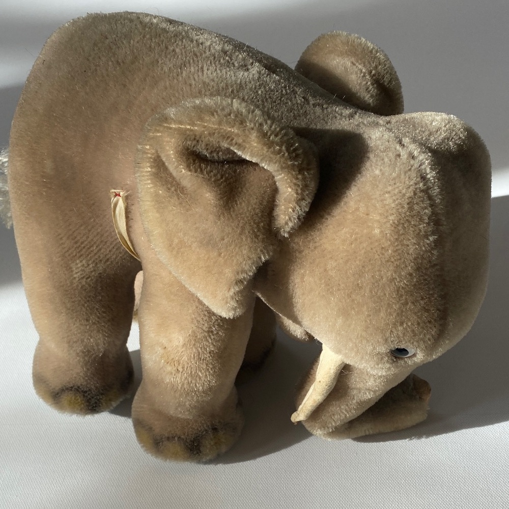 Vintage Steiff Plush Elephant Mohair with tag